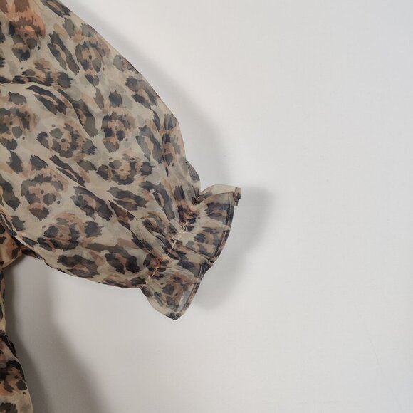 Endless Rose Women's Leopard Babydoll Dress Size Small NEW Mobwife Western - Picture 2 of 14